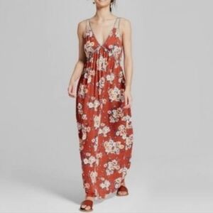 Xhilaration Brown and Black Patterned Dress